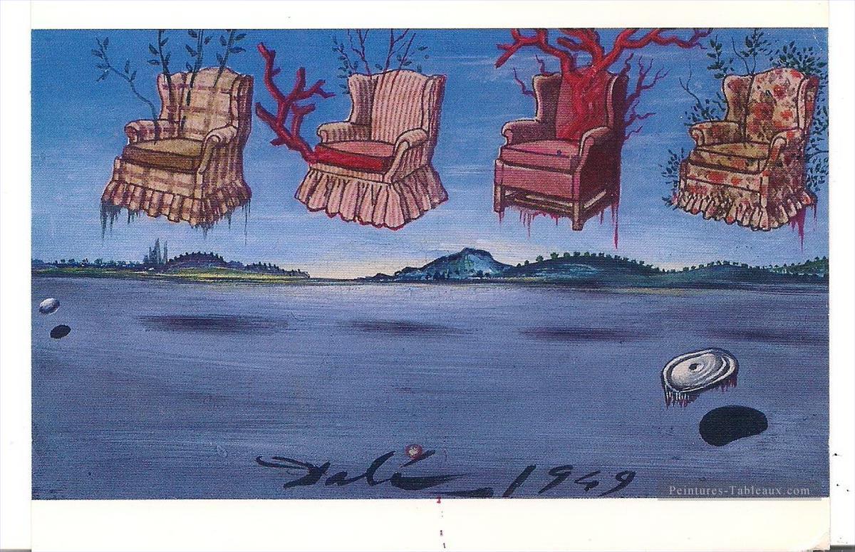 Four Armchairs in the Sky Salvador Dali Oil Paintings